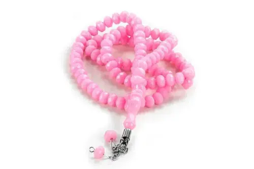 Crystal Look 99 Rosaries Mevlüt Hajj Umrah Gift 10 Pieces Pink - 3
