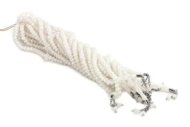 Crystal Look 99 Rosary Mevlüt Hajj Umrah Gift 10 Pieces White - 2