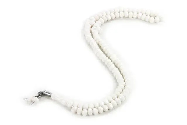 Crystal Look 99 Rosary Mevlüt Hajj Umrah Gift 10 Pieces Whitte - 1