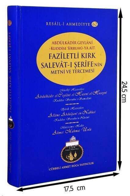 Cübbeli Ahmed Hoca Faziletli Kırk Salavat-ı Şerife Kitabı-1134 - Thumbnail