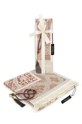 Custom Boxed Prayer Rug Set Mevlut Gift Tile Color - 1