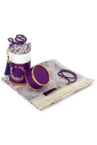 Custom Roller Boxed Prayer Mat Set Purple - ihvanonline (1)