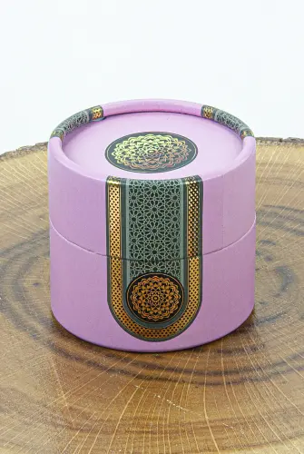 Cylinder Boxed Pearl Rosary and Stone Zikirmatik Mevlüt Gift Set Pink - 3