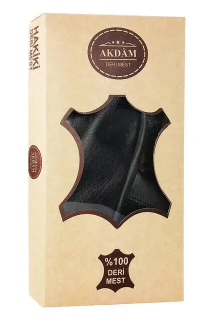 Hakiki Doğal Dana Derisi Mest - Lastikli, Soğuk Geçirmez - Siyah - 3