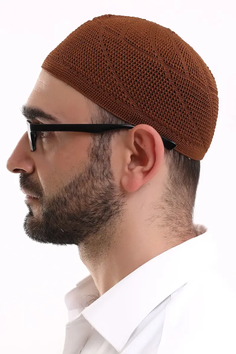 Dantel Pamuklu Triko Makine Örme Takke Kiremit - 5