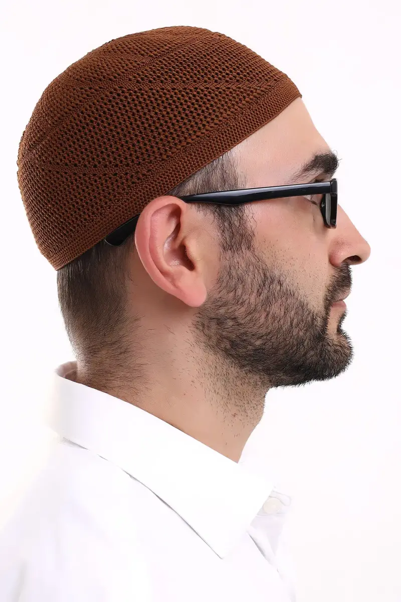 Dantel Pamuklu Triko Makine Örme Takke Kiremit - 6