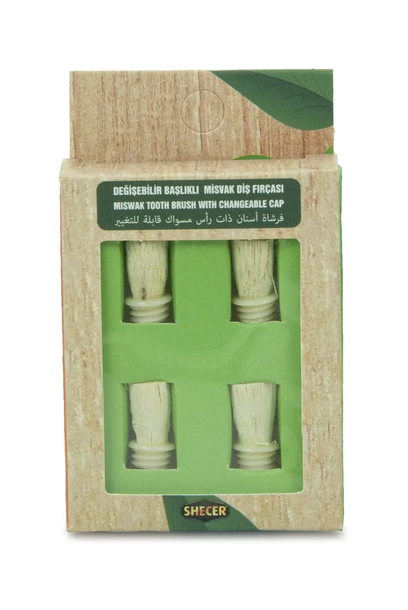Değiştirebilir Doğal Misvak Diş Fırçası Başlığı 4lü - 2