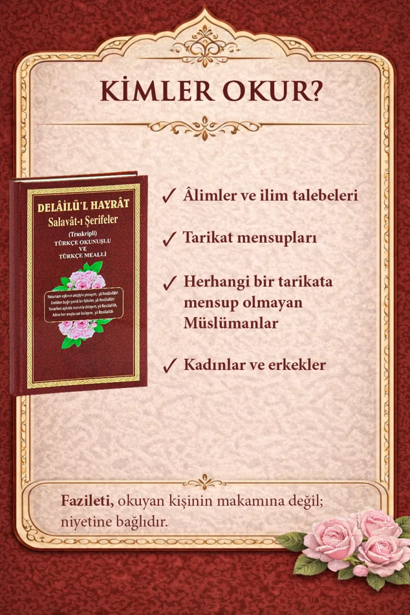 Delailül Hayrat Salavatı Şerifeler Ciltli Türkçe Okunuşlu ve Mealli - 3