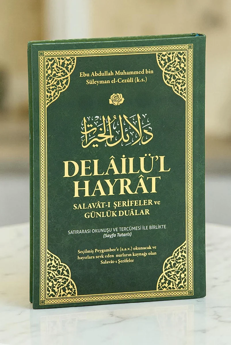 Delailül Hayrat Salavatı Şerifeler ve Günlük Dualar (Satır Arası Okunuşlu, Mealli, Orta Boy) - Yeşil - 1