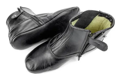 Hakiki Dana Derisi Kalın Tabanlı Mest – Astarlı, Fermuarlı ve Lastikli - 3