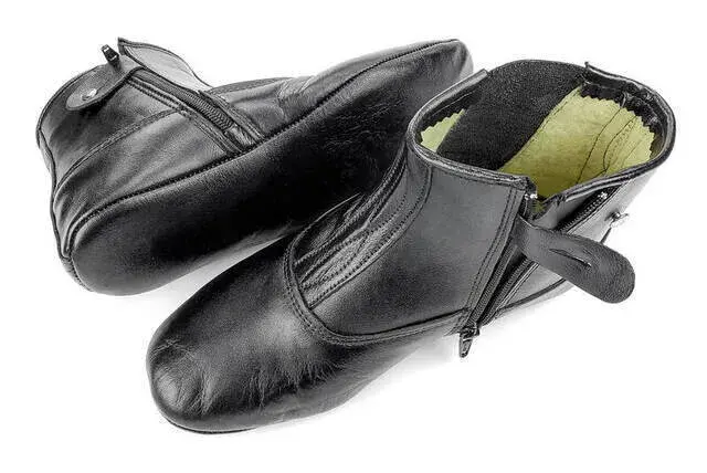 Hakiki Dana Derisi Kalın Tabanlı Mest – Astarlı, Fermuarlı ve Lastikli - 3