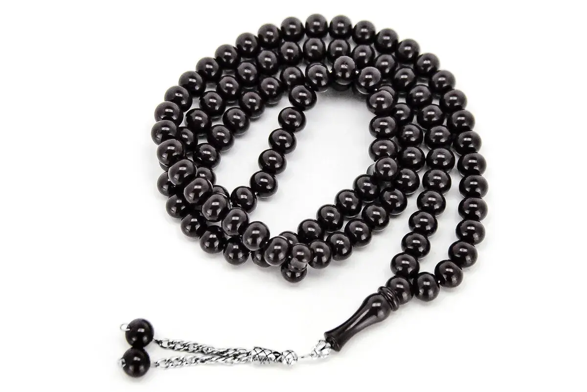Dervish Rosary 14 mm Acrylic 1 Piece Black - 1