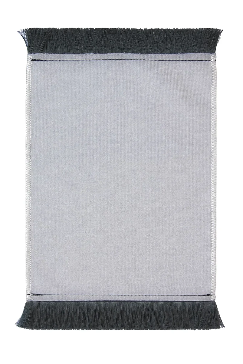 Mini Alın Seccadesi Kaymaz Taban Desenli Cep Tipi Seyahat Namaz Seccadesi - Krem - 6