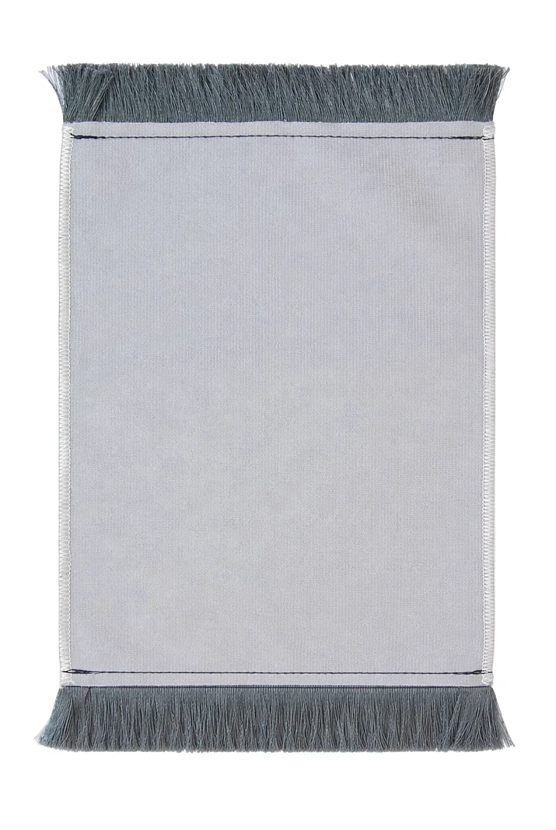 Mini Alın Seccadesi Kaymaz Taban Desenli Cep Tipi Seyahat Namaz Seccadesi - Kırmızı - 6