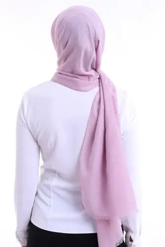 Desenli Pamuk Şal Pembe - 6