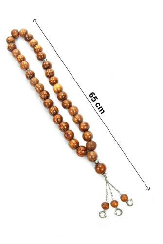 Dev Boy Dekoratif Bambu Ağacı 33lü Tesbih - 65 cm Metal Püsküllü Büyük Boy Hediyelik Duvar Tesbihi - 7