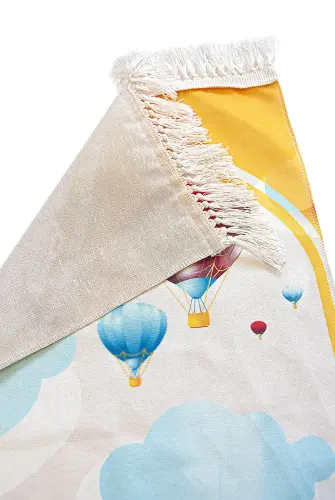 Dijital Baskılı Çocuk Seccadesi - Balonlu ve Traktörlü - 44 X 78 cm - ihvanonline (1)