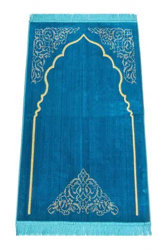 Dodya Kadife Seccade - Mavi 