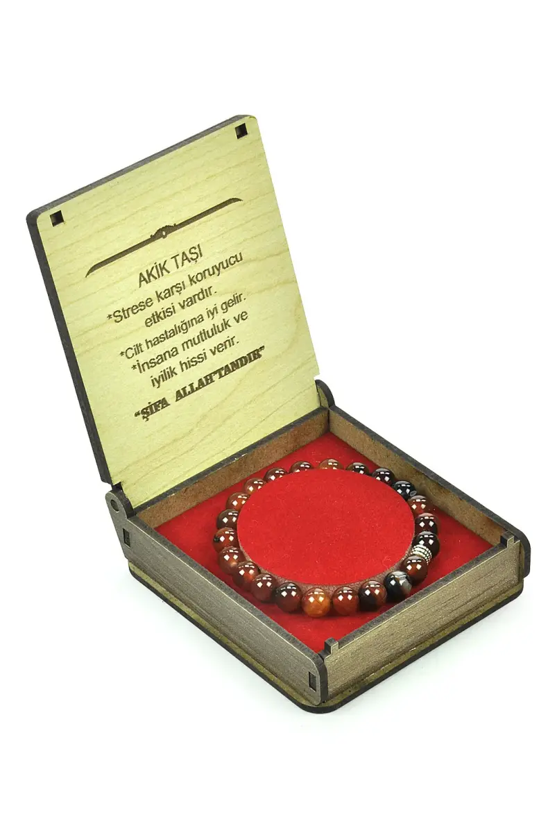 Doğal Akik Taşı Bileklik - 1