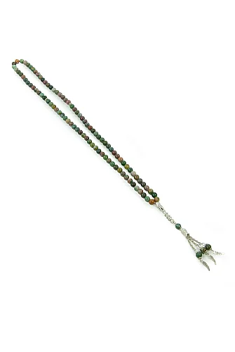 Doğaltaş Hint Akiği Hediyelik Tesbih - 99'lu - Küre Kesim - 5
