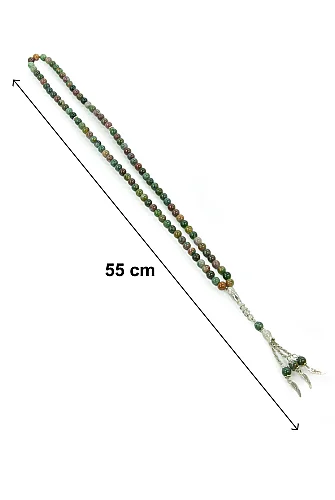 Doğaltaş Hint Akiği Hediyelik Tesbih - 99'lu - Küre Kesim - 6