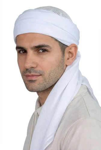 Dolama Sarık Bezi Beyaz Renk - 140 X 140 cm - 1