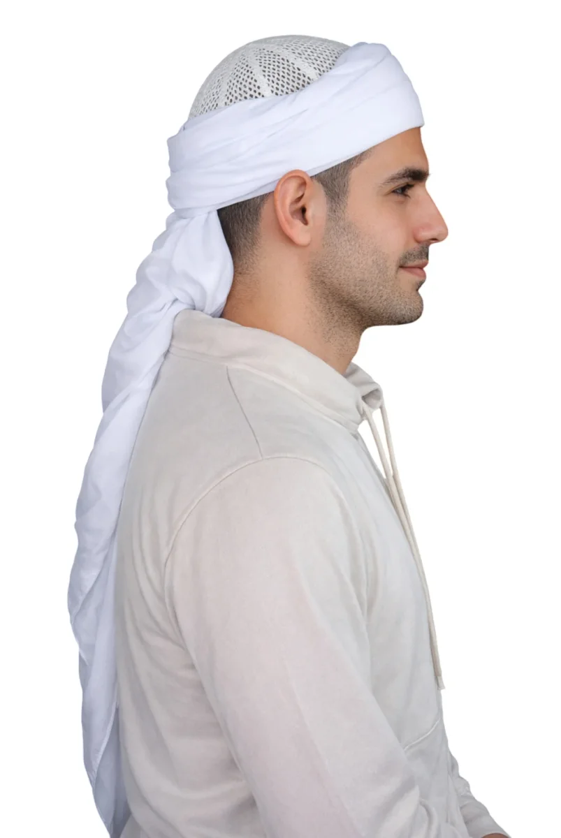 Dolama Sarık Bezi Beyaz Renk - 140 X 140 cm - 3