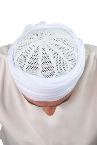 Dolama Sarık Bezi Beyaz Renk - 140 X 140 cm - 5