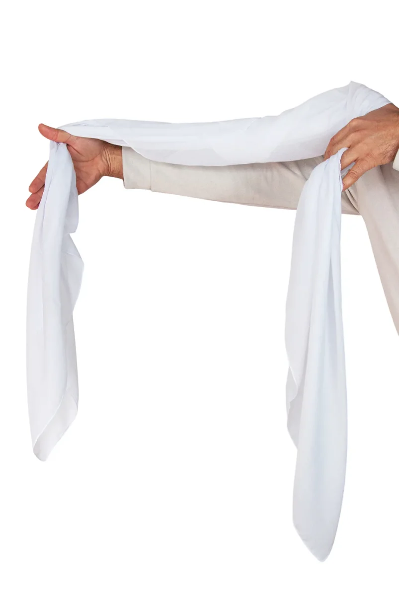 Dolama Sarık Bezi Beyaz Renk - 140 X 140 cm - 6