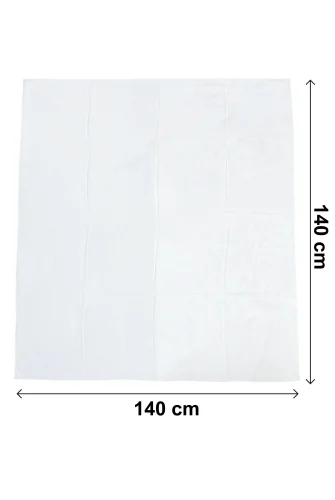 Dolama Sarık Bezi Beyaz Renk - 140 X 140 cm - 7