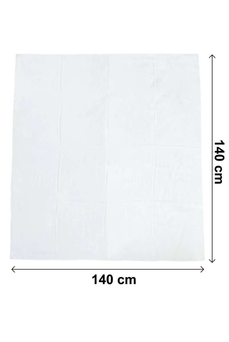 Dolama Sarık Bezi Beyaz Renk - 140 X 140 cm - 7