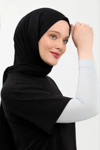 Düz Dikişsiz Pratik Likralı Tesettür Penye Namaz Kolluğu Beyaz - ihvanonline (1)