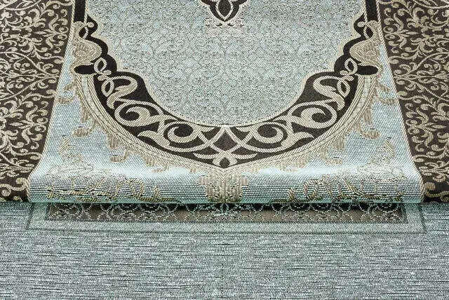 Economic Ottoman Taffeta Prayer Rug - 0150 - Green - 2