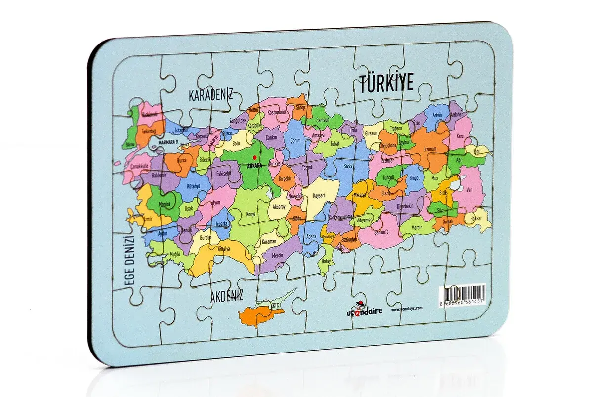 Eğitici Ahşap Türkiye İller Haritası Yapboz - 1