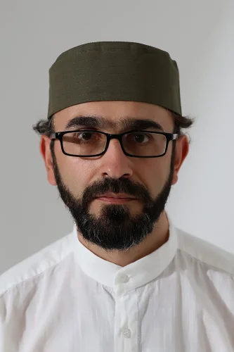 Elif Vav Nakışlı Kalıp Namaz Takkesi - Haki - 3