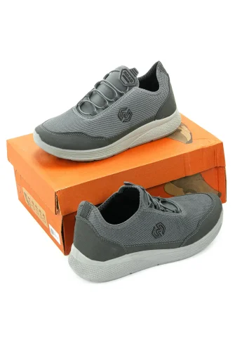 Erkek Bağcıksız Hava Alabilen Spor Ayakkabı - Hafif Taban Günlük Yürüyüş Ayakkabısı - Gri - ihvanonline (1)