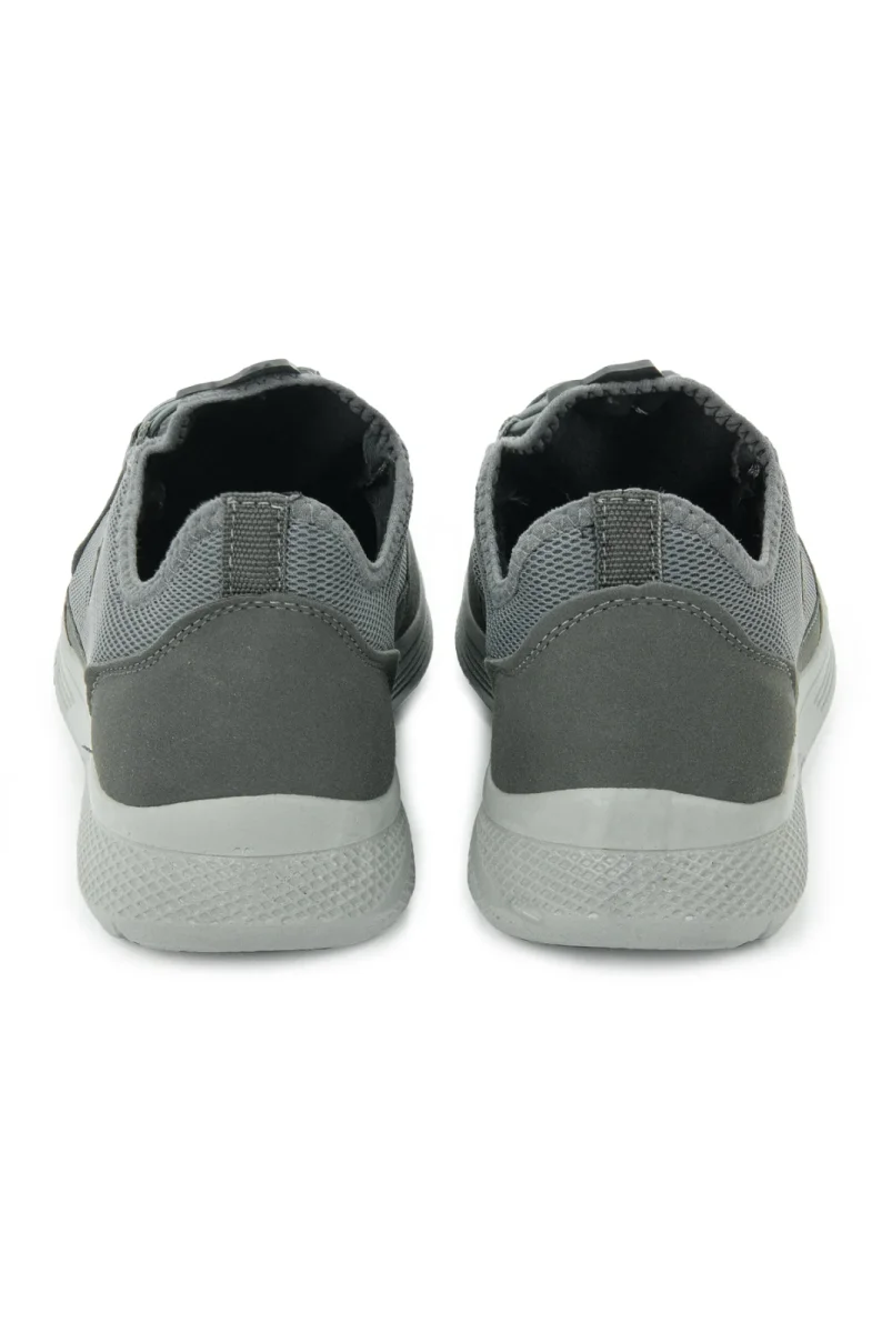 Erkek Bağcıksız Hava Alabilen Spor Ayakkabı - Hafif Taban Günlük Yürüyüş Ayakkabısı - Gri - 6
