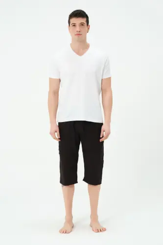 Erkek Büyük Beden Uzun Deniz Şortu 2827-25 Koyu Lacivert - 1