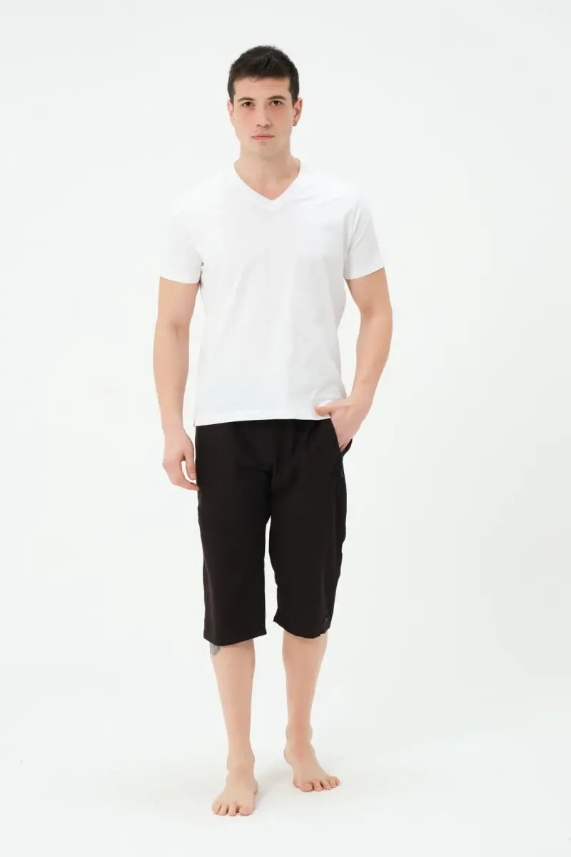 Erkek Büyük Beden Uzun Deniz Şortu 2827-25 Koyu Lacivert - 4