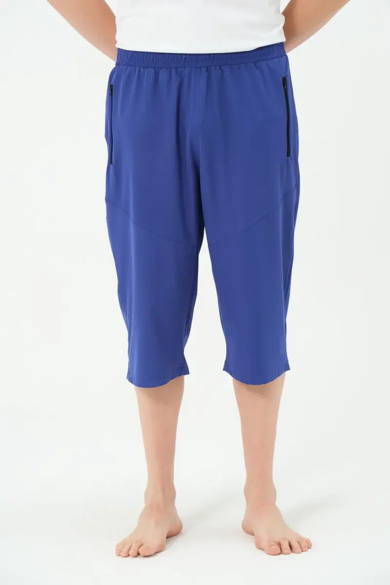 Erkek Büyük Beden Uzun Deniz Şortu 2827-25 Saks - 6