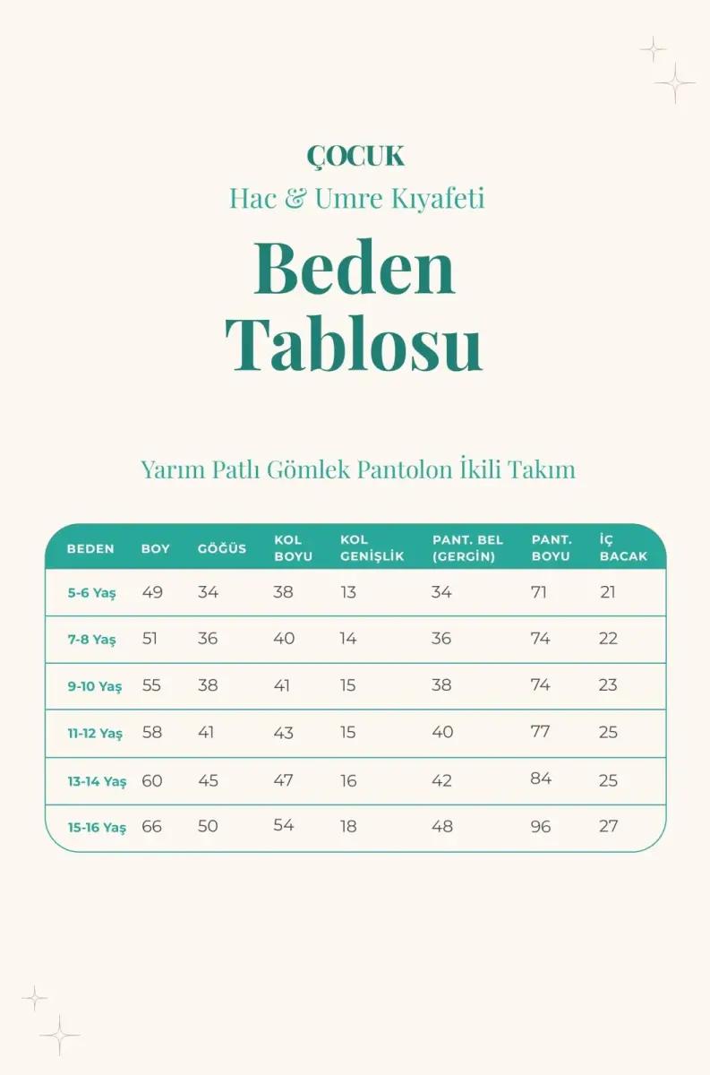 Erkek Çocuk Hac Umre Yarım Patlı Gömlek Pantolon Takım - Yeşil (Krk) - 3