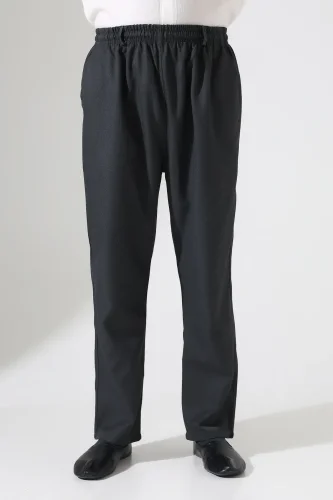 Erkek Kışlık Rahat Kesim Beli Lastikli Cepli Modern Kumaş Şalvar Pantolon - Antrasit (IHVN) - 7