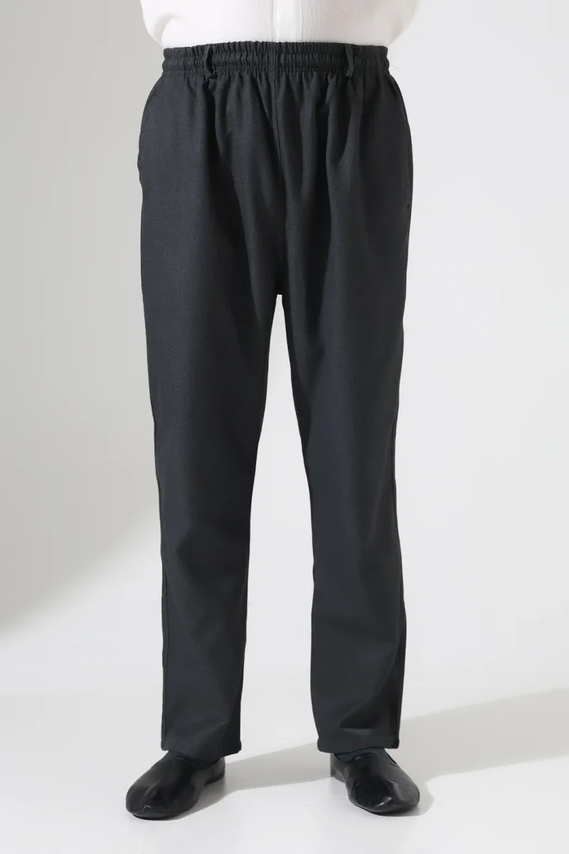 Erkek Kışlık Rahat Kesim Beli Lastikli Cepli Modern Kumaş Şalvar Pantolon - Antrasit (IHVN) - 7