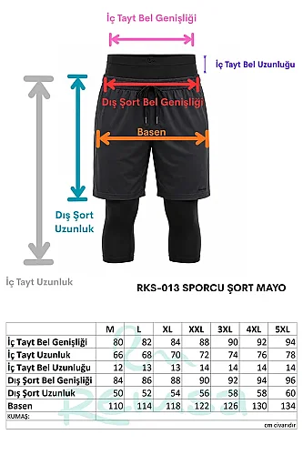Erkek Tesettür Havuz Deniz Sporcu Şortu Su İtici Hızlı Kuruyan İç Taytlı Mayo RKS-013-26 Haki - 4