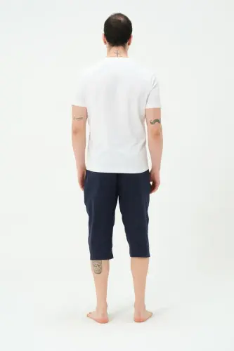 Erkek Uzun Deniz Şortu 2827-25 Koyu Lacivert - 3