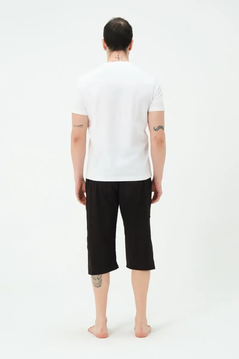 Erkek Uzun Deniz Şortu 2827-25 Siyah - 3