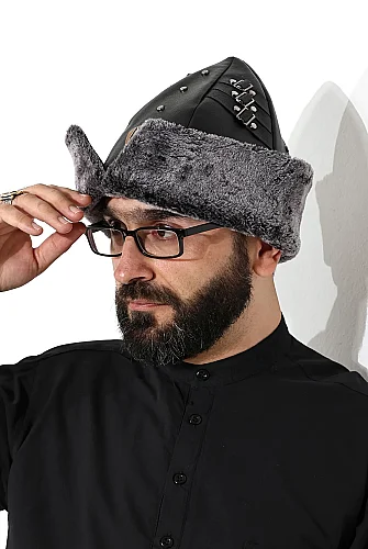 Ertuğrul Börk Şapka - Gri - 3110 - İhvan (1)