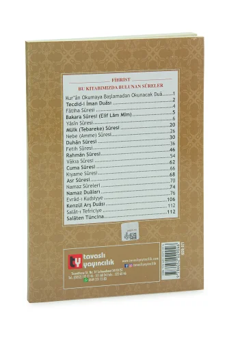 Evradı Kudsiyye Yasin-i Şerif Kenzül Arş - Yusuf Tavaslı - TAVASLI YAYINEVİ (1)