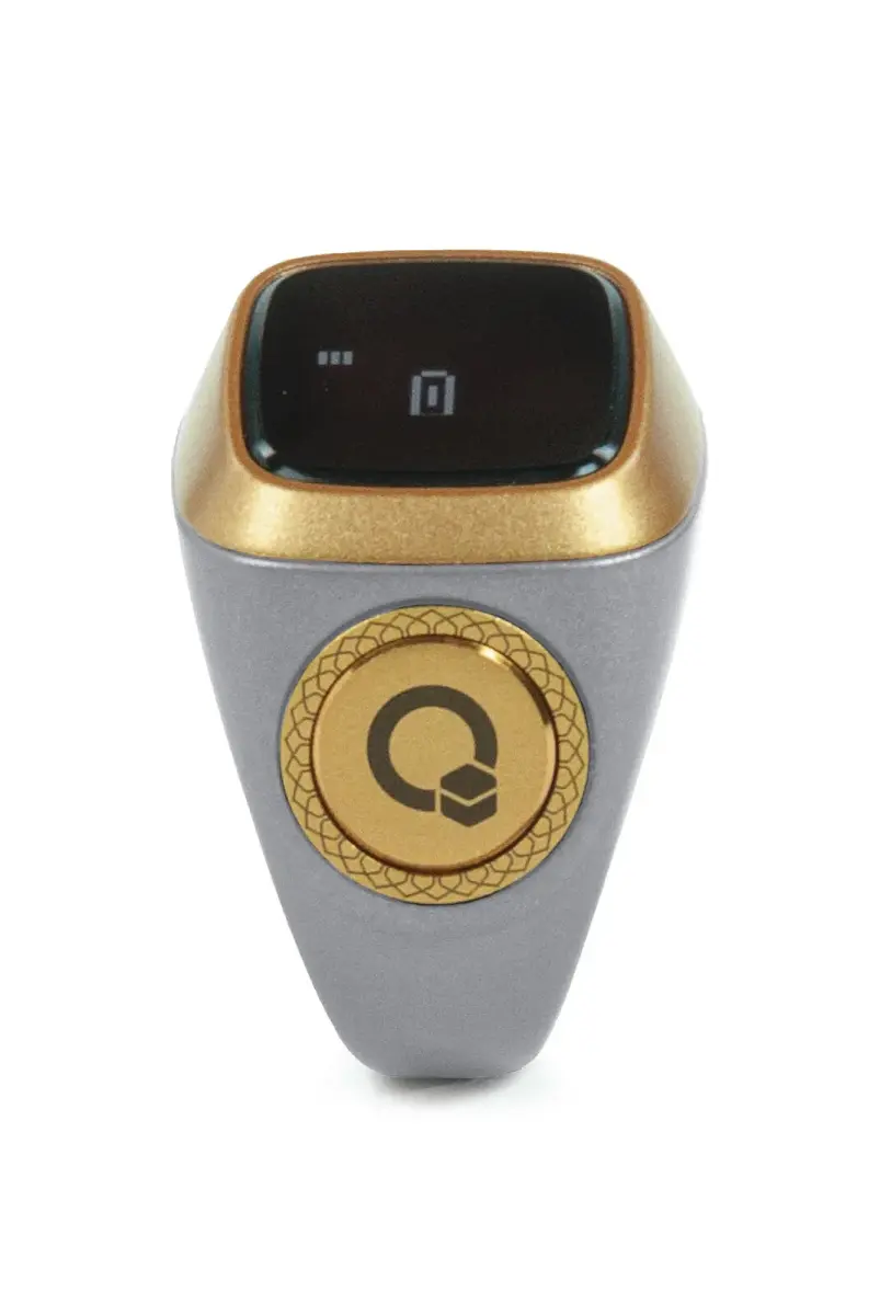 Ezan Okuyan Dijital Yüzük Tesbih Zikirmatik - Gri - 2