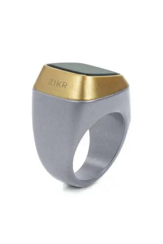 Ezan Okuyan Dijital Yüzük Tesbih Zikirmatik - Gri - 3